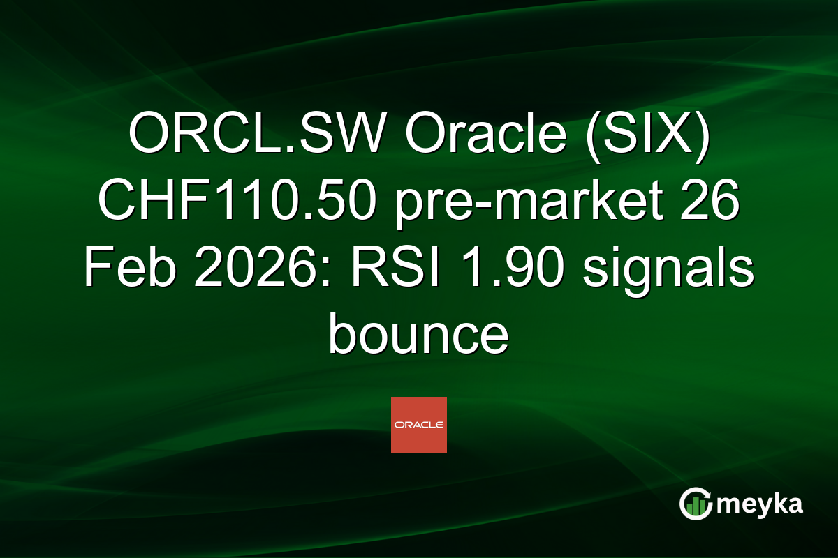 ORCL.SW Oracle (SIX) CHF110.50 pre-market 26 Feb 2026: RSI 1.90 signals bounce