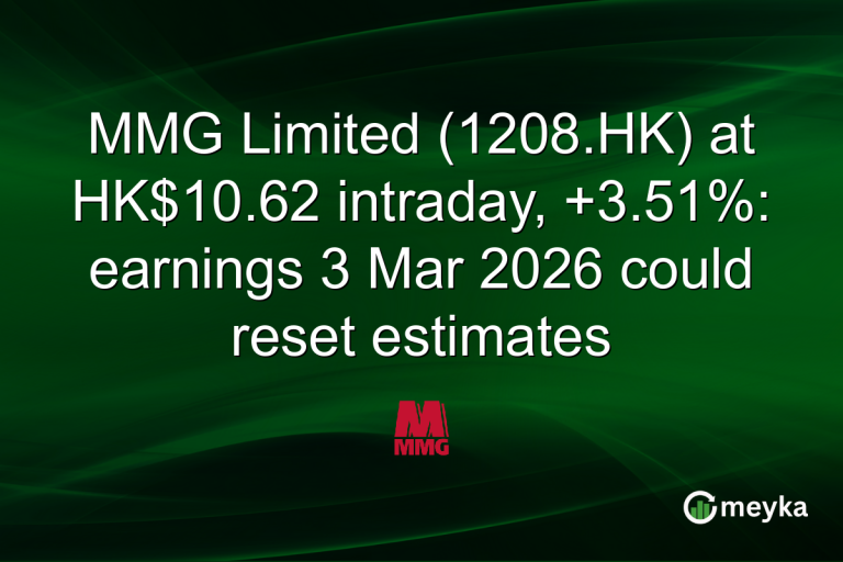 MMG Limited (1208.HK) at HK$10.62 intraday, +3.51%: earnings 3 Mar 2026 could reset estimates