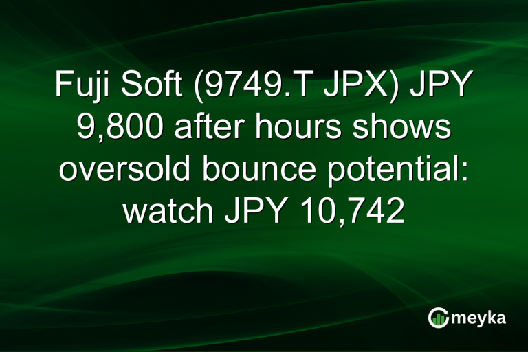 Fuji Soft (9749.T JPX) JPY 9,800 after hours shows oversold bounce potential: watch JPY 10,742