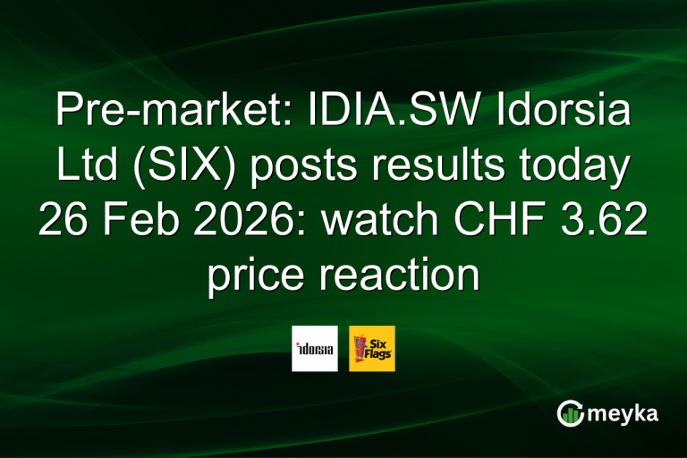 Pre-market: IDIA.SW Idorsia Ltd (SIX) posts results today 26 Feb 2026: watch CHF 3.62 price reaction
