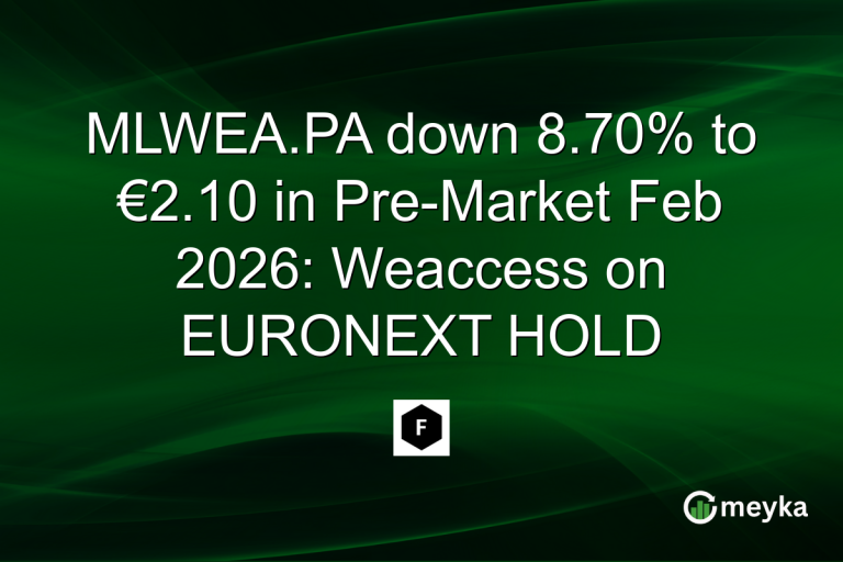 MLWEA.PA down 8.70% to €2.10 in Pre-Market Feb 2026: Weaccess on EURONEXT HOLD