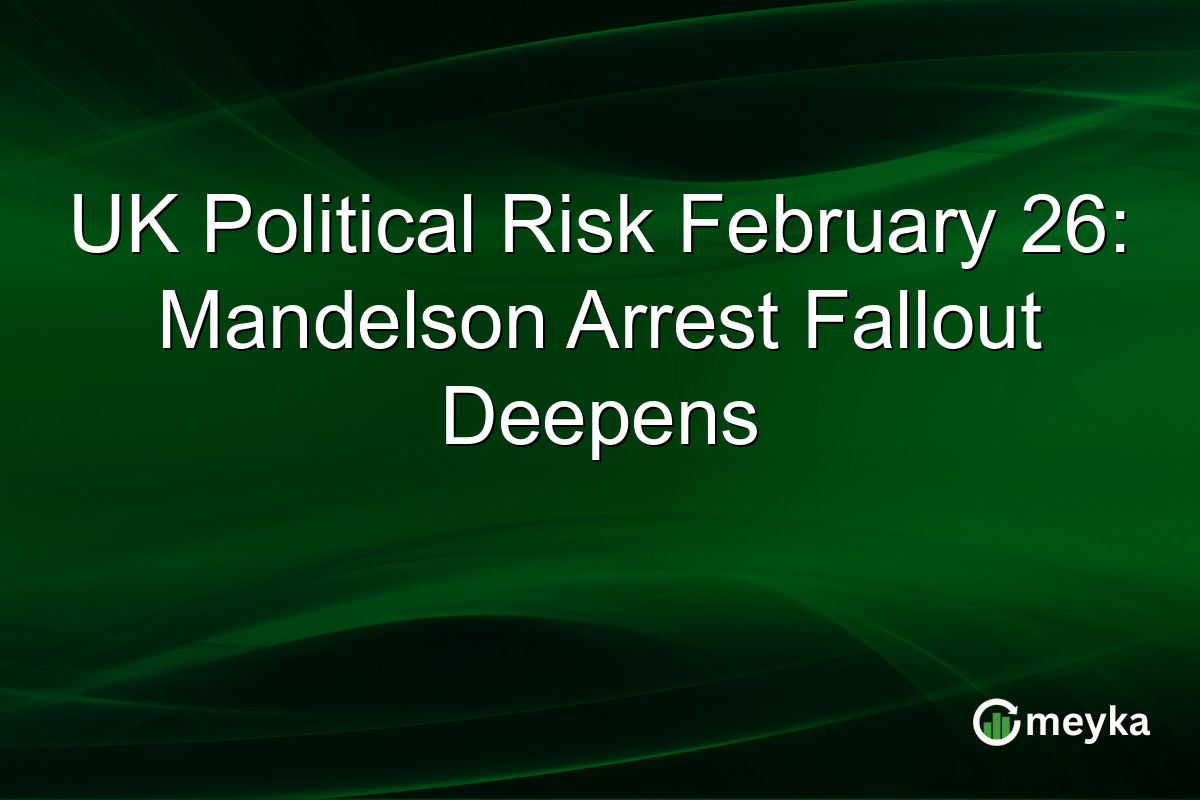 UK Political Risk February 26: Mandelson Arrest Fallout Deepens