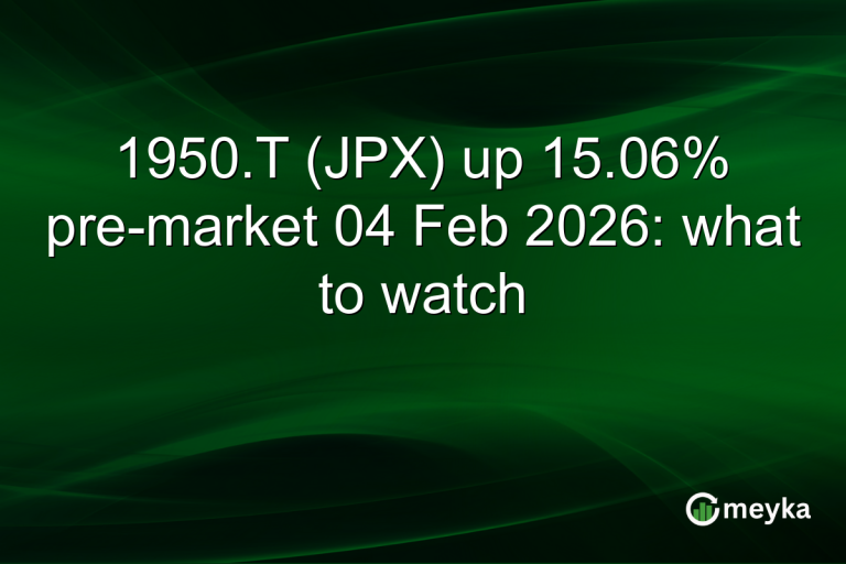 1950.T (JPX) up 15.06% pre-market 04 Feb 2026: what to watch