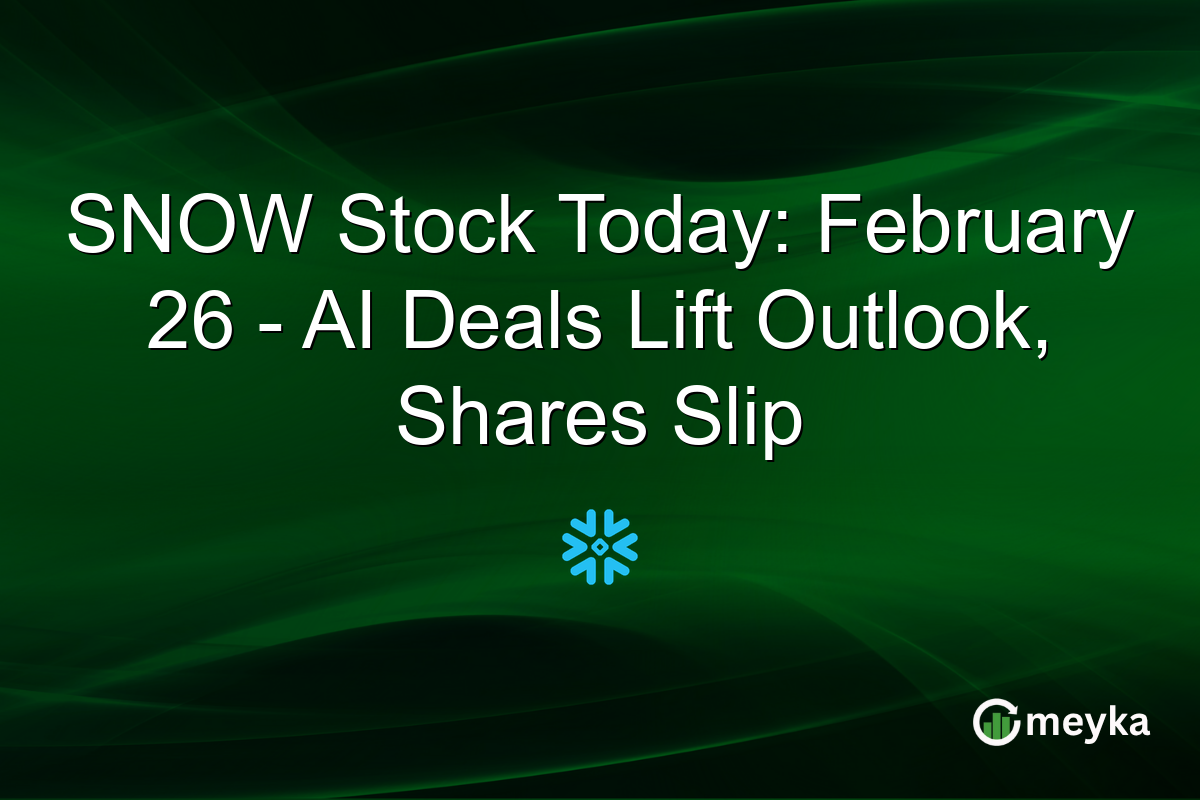 SNOW Stock Today: February 26 – AI Deals Lift Outlook, Shares Slip