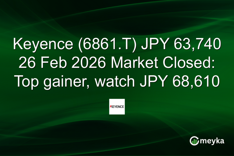 Keyence (6861.T) JPY 63,740 26 Feb 2026 Market Closed: Top gainer, watch JPY 68,610