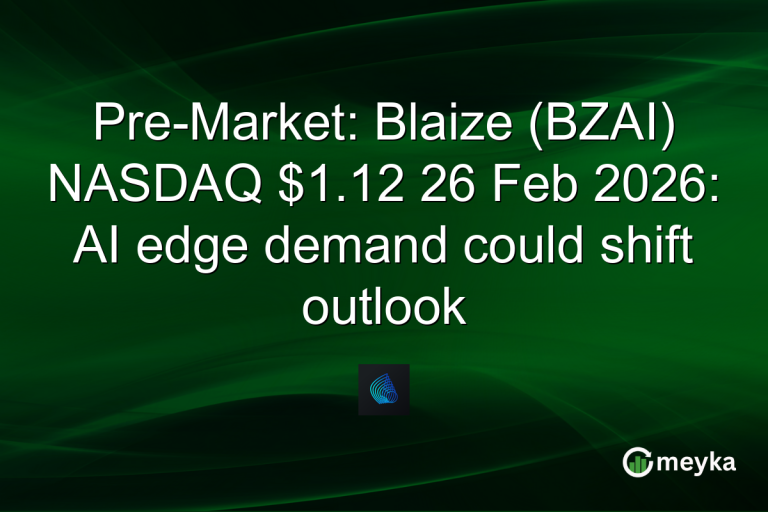 Pre-Market: Blaize (BZAI) NASDAQ $1.12 26 Feb 2026: AI edge demand could shift outlook