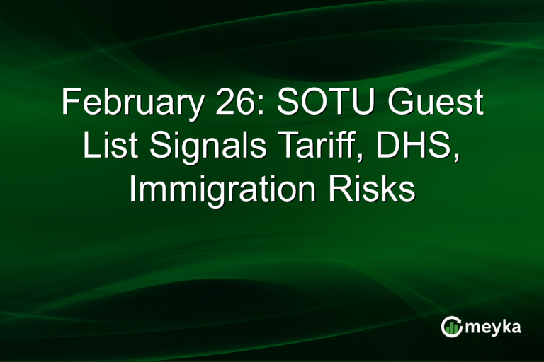February 26: SOTU Guest List Signals Tariff, DHS, Immigration Risks