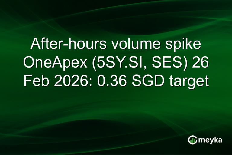 After-hours volume spike OneApex (5SY.SI, SES) 26 Feb 2026: 0.36 SGD target