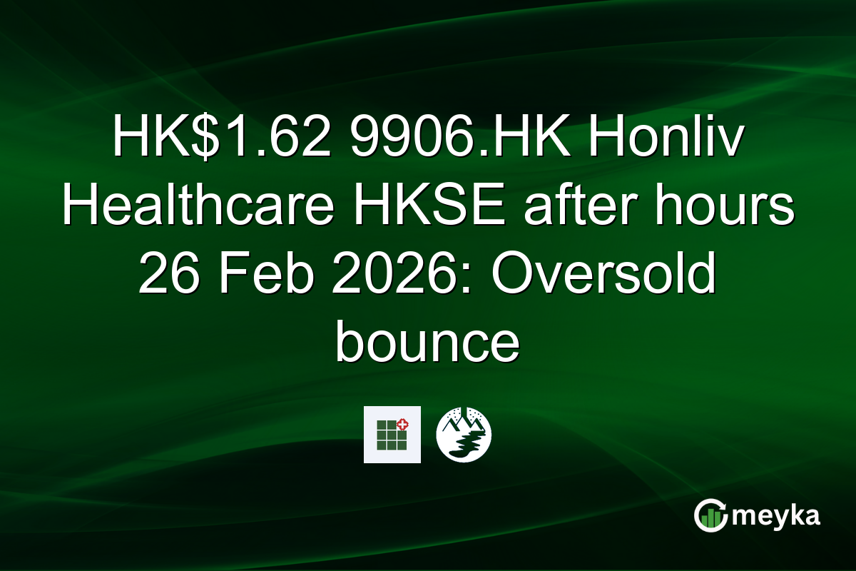 HK$1.62 9906.HK Honliv Healthcare HKSE after hours 26 Feb 2026: Oversold bounce