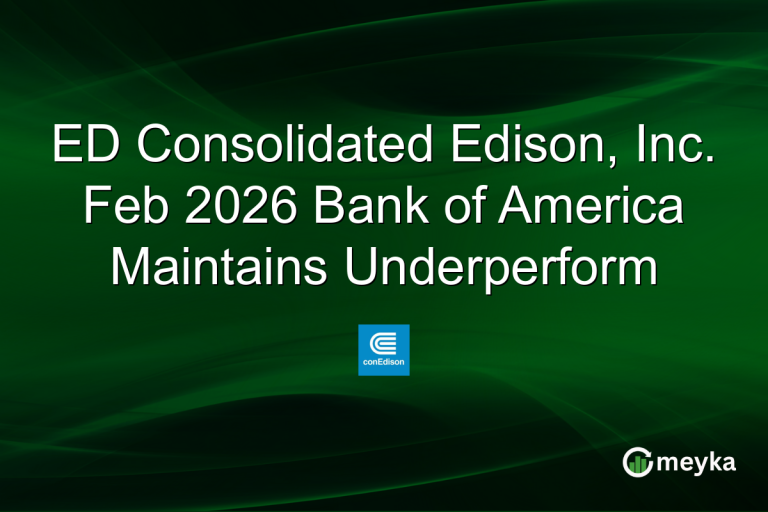 ED Consolidated Edison, Inc. Feb 2026 Bank of America Maintains Underperform