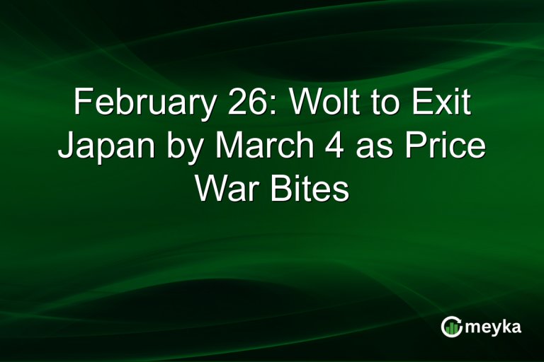 February 26: Wolt to Exit Japan by March 4 as Price War Bites