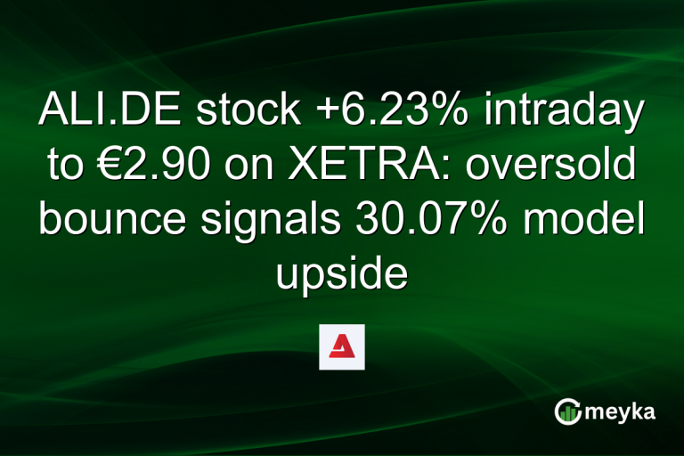 ALI.DE stock +6.23% intraday to €2.90 on XETRA: oversold bounce signals 30.07% model upside
