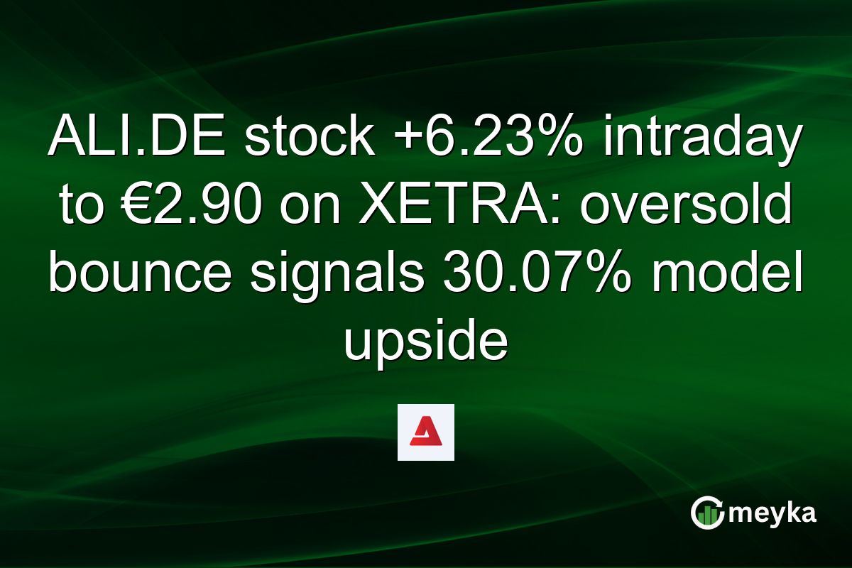 ALI.DE stock +6.23% intraday to €2.90 on XETRA: oversold bounce signals 30.07% model upside