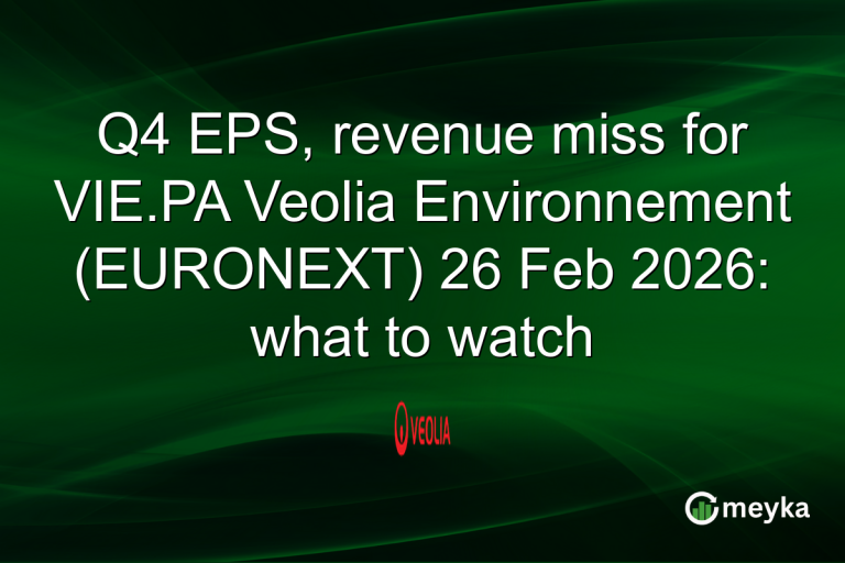 Q4 EPS, revenue miss for VIE.PA Veolia Environnement (EURONEXT) 26 Feb 2026: what to watch