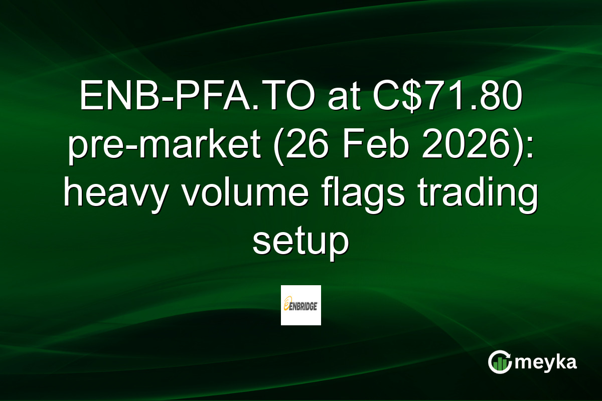 ENB-PFA.TO at C$71.80 pre-market (26 Feb 2026): heavy volume flags trading setup