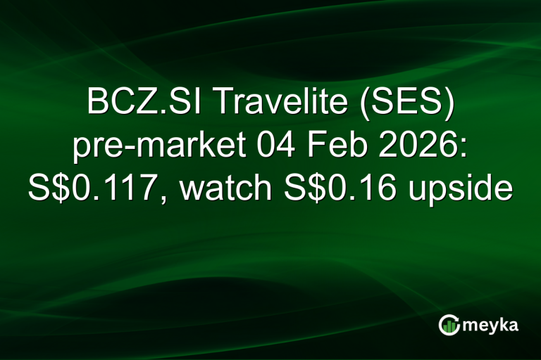 BCZ.SI Travelite (SES) pre-market 04 Feb 2026: S$0.117, watch S$0.16 upside