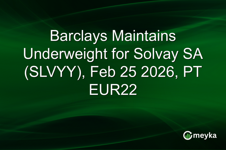 Barclays Maintains Underweight for Solvay SA (SLVYY), Feb 25 2026, PT EUR22