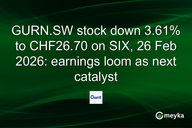 GURN.SW stock down 3.61% to CHF26.70 on SIX, 26 Feb 2026: earnings loom as next catalyst