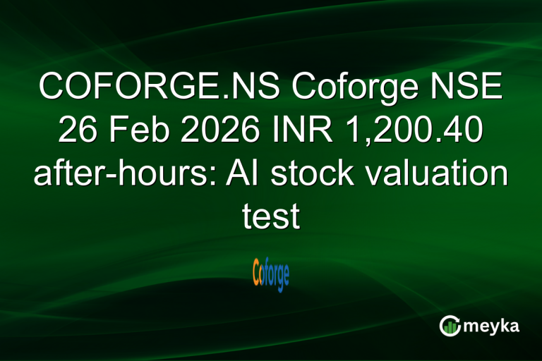 COFORGE.NS Coforge NSE 26 Feb 2026 INR 1,200.40 after-hours: AI stock valuation test
