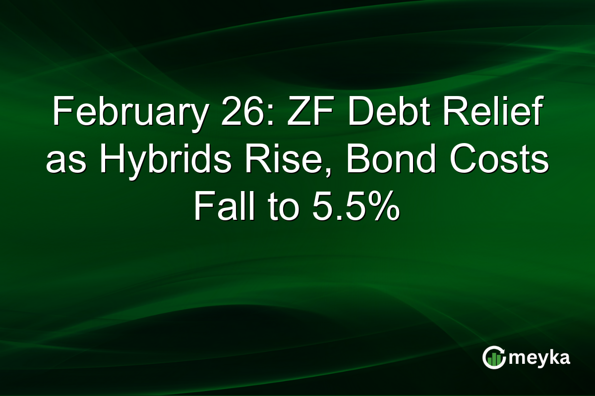 February 26: ZF Debt Relief as Hybrids Rise, Bond Costs Fall to 5.5%