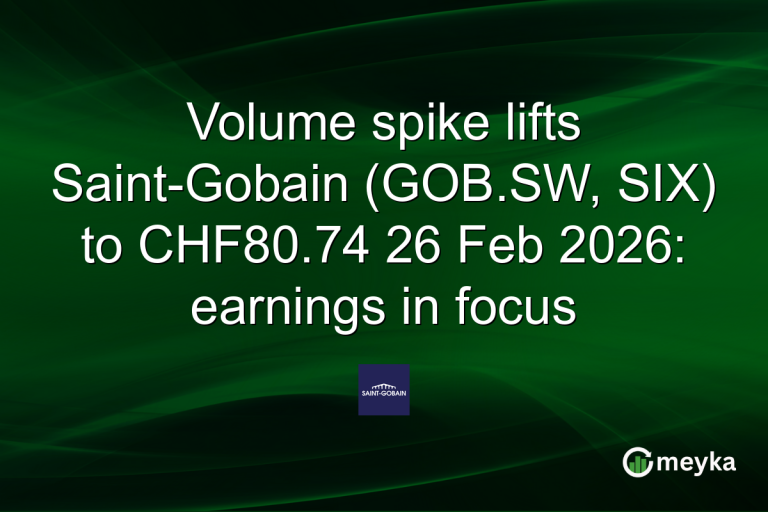 Volume spike lifts Saint-Gobain (GOB.SW, SIX) to CHF80.74 26 Feb 2026: earnings in focus