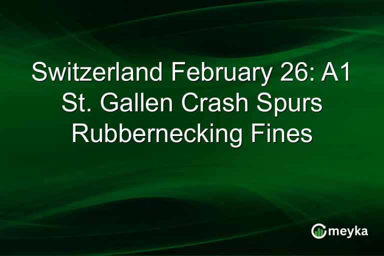 Switzerland February 26: A1 St. Gallen Crash Spurs Rubbernecking Fines