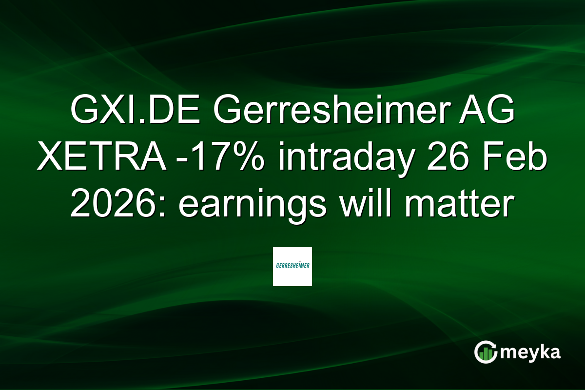 GXI.DE Gerresheimer AG XETRA -17% intraday 26 Feb 2026: earnings will matter