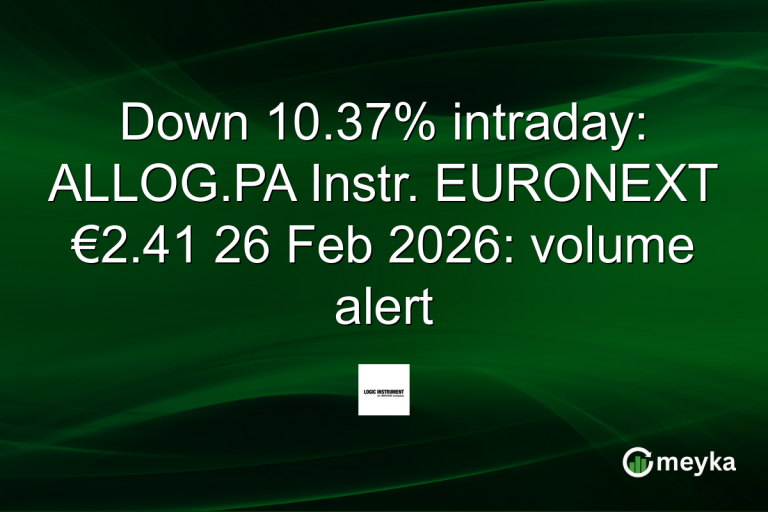 Down 10.37% intraday: ALLOG.PA Instr. EURONEXT €2.41 26 Feb 2026: volume alert