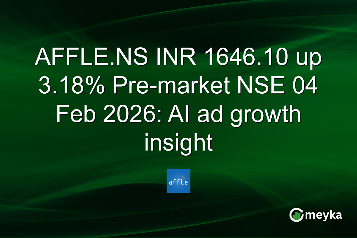 AFFLE.NS INR 1646.10 up 3.18% Pre-market NSE 04 Feb 2026: AI ad growth insight