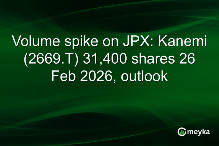 Volume spike on JPX: Kanemi (2669.T) 31,400 shares 26 Feb 2026, outlook