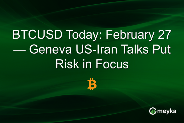 BTCUSD Today: February 27 — Geneva US-Iran Talks Put Risk in Focus