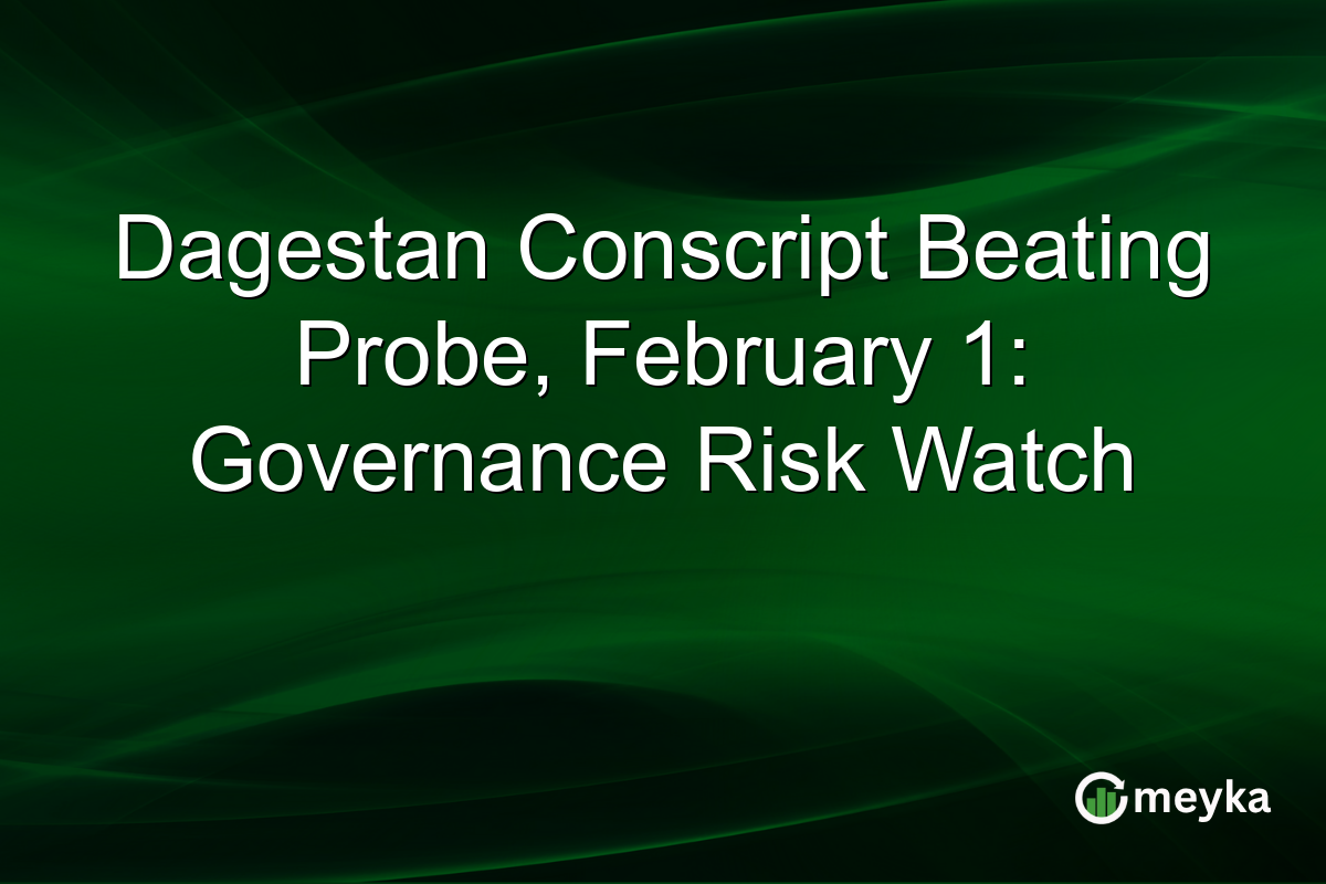 Dagestan Conscript Beating Probe, February 1: Governance Risk Watch