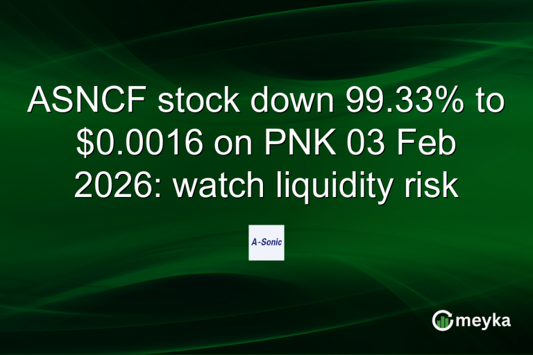 ASNCF stock down 99.33% to $0.0016 on PNK 03 Feb 2026: watch liquidity risk