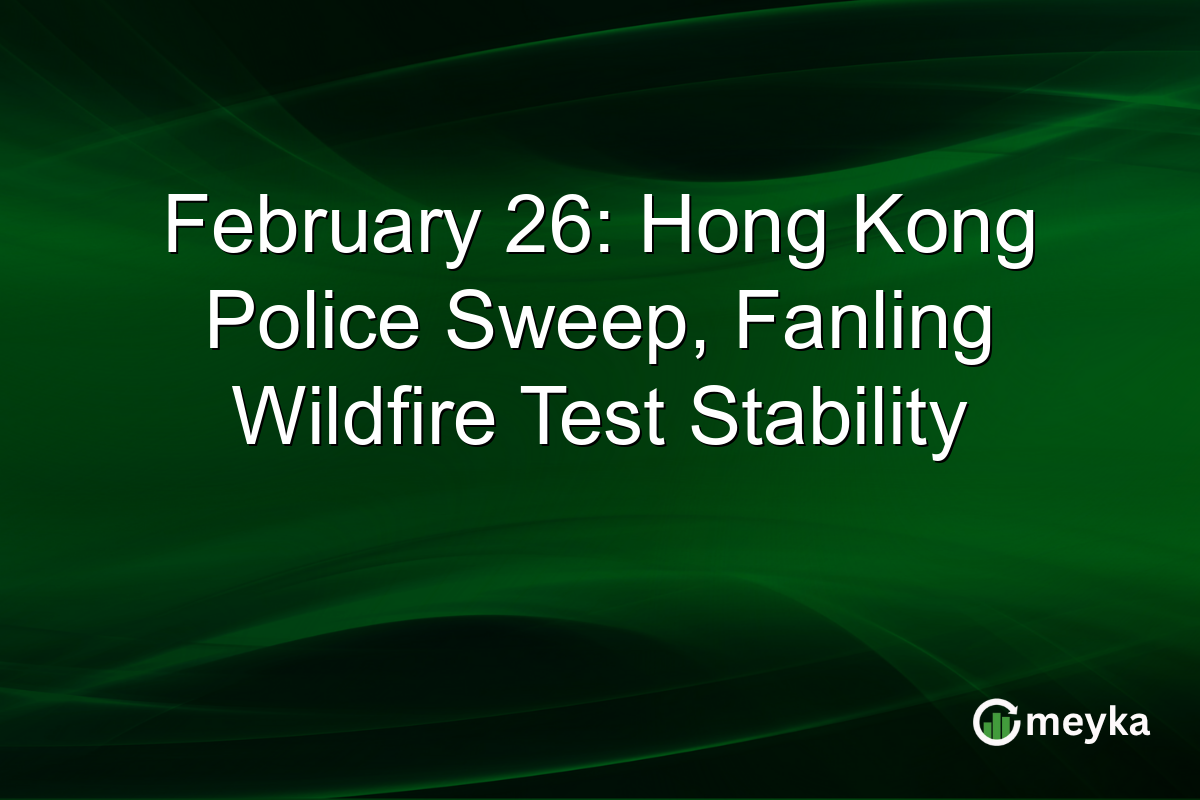 February 26: Hong Kong Police Sweep, Fanling Wildfire Test Stability