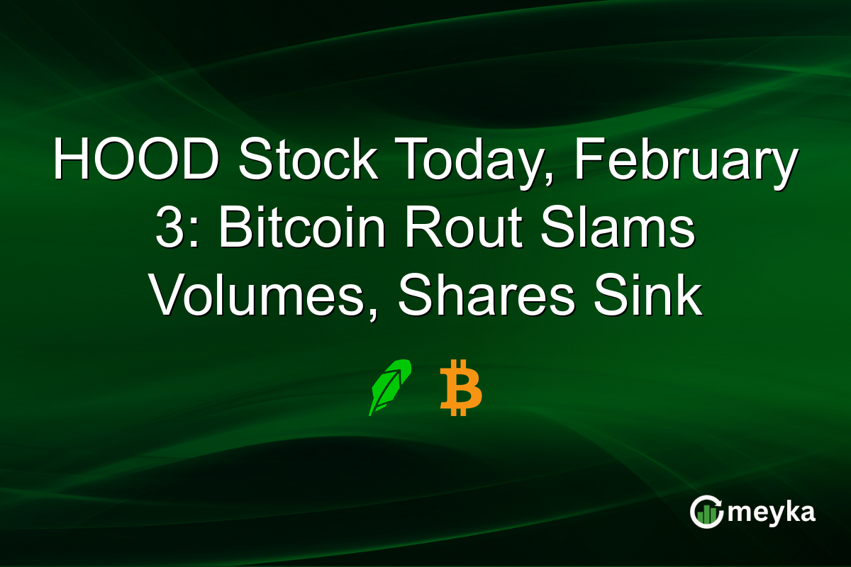 HOOD Stock Today, February 3: Bitcoin Rout Slams Volumes, Shares Sink