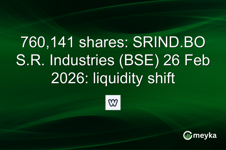 760,141 shares: SRIND.BO S.R. Industries (BSE) 26 Feb 2026: liquidity shift