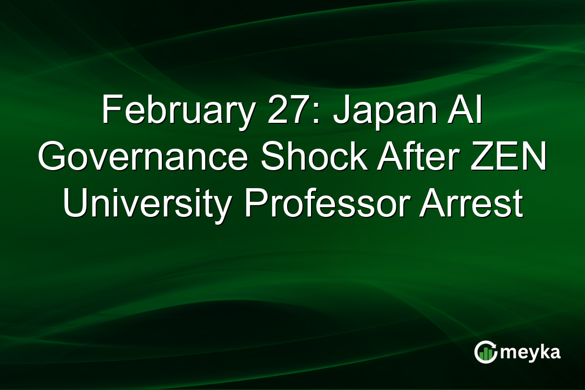February 27: Japan AI Governance Shock After ZEN University Professor Arrest