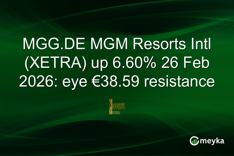 MGG.DE MGM Resorts Intl (XETRA) up 6.60% 26 Feb 2026: eye €38.59 resistance