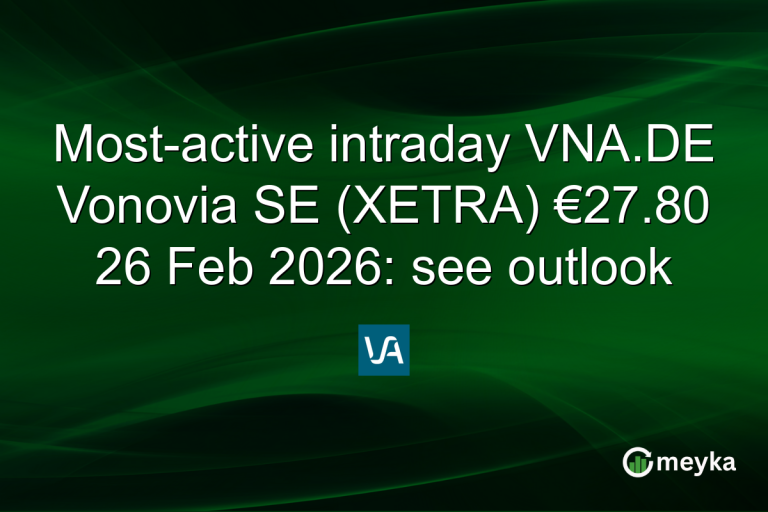 Most-active intraday VNA.DE Vonovia SE (XETRA) €27.80 26 Feb 2026: see outlook