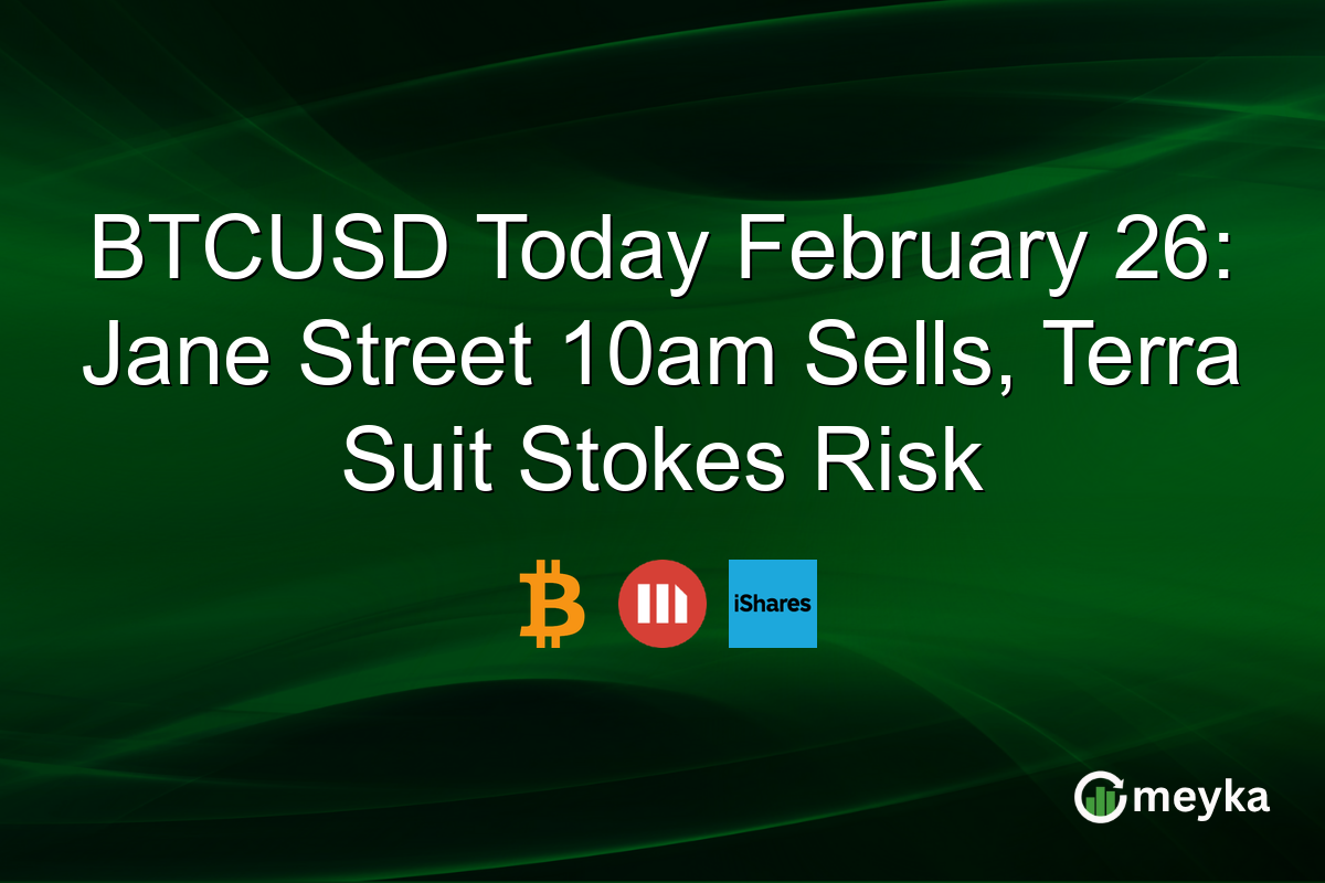 BTCUSD Today February 26: Jane Street 10am Sells, Terra Suit Stokes Risk