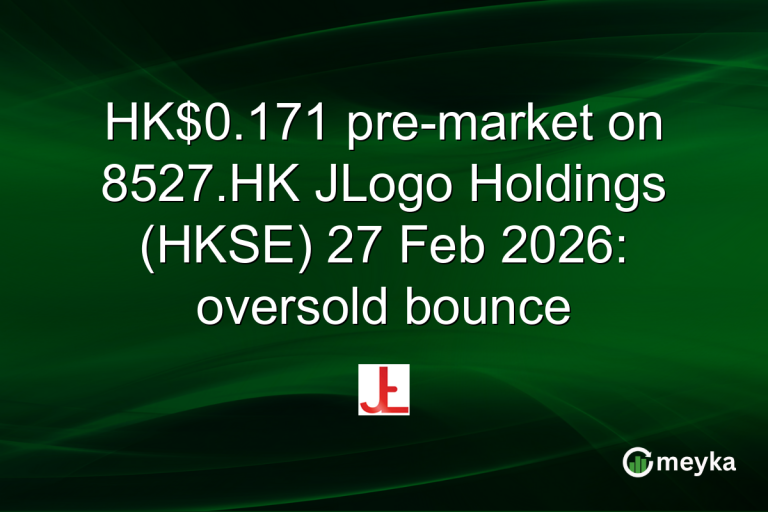 HK$0.171 pre-market on 8527.HK JLogo Holdings (HKSE) 27 Feb 2026: oversold bounce