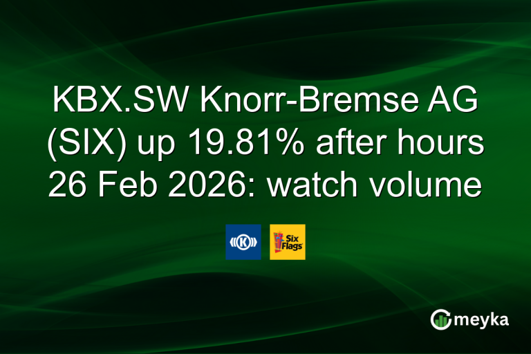 KBX.SW Knorr-Bremse AG (SIX) up 19.81% after hours 26 Feb 2026: watch volume