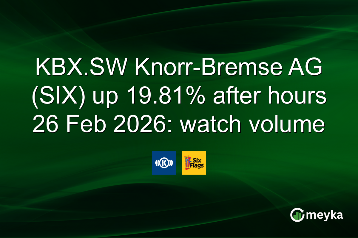 KBX.SW Knorr-Bremse AG (SIX) up 19.81% after hours 26 Feb 2026: watch volume