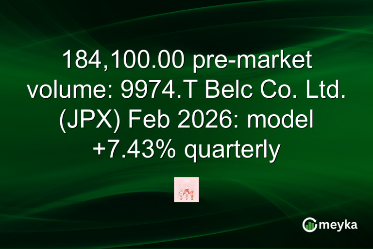 184,100.00 pre-market volume: 9974.T Belc Co. Ltd. (JPX) Feb 2026: model +7.43% quarterly