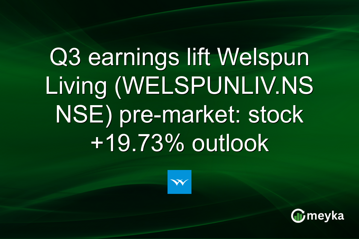 Q3 earnings lift Welspun Living (WELSPUNLIV.NS NSE) pre-market: stock +19.73% outlook