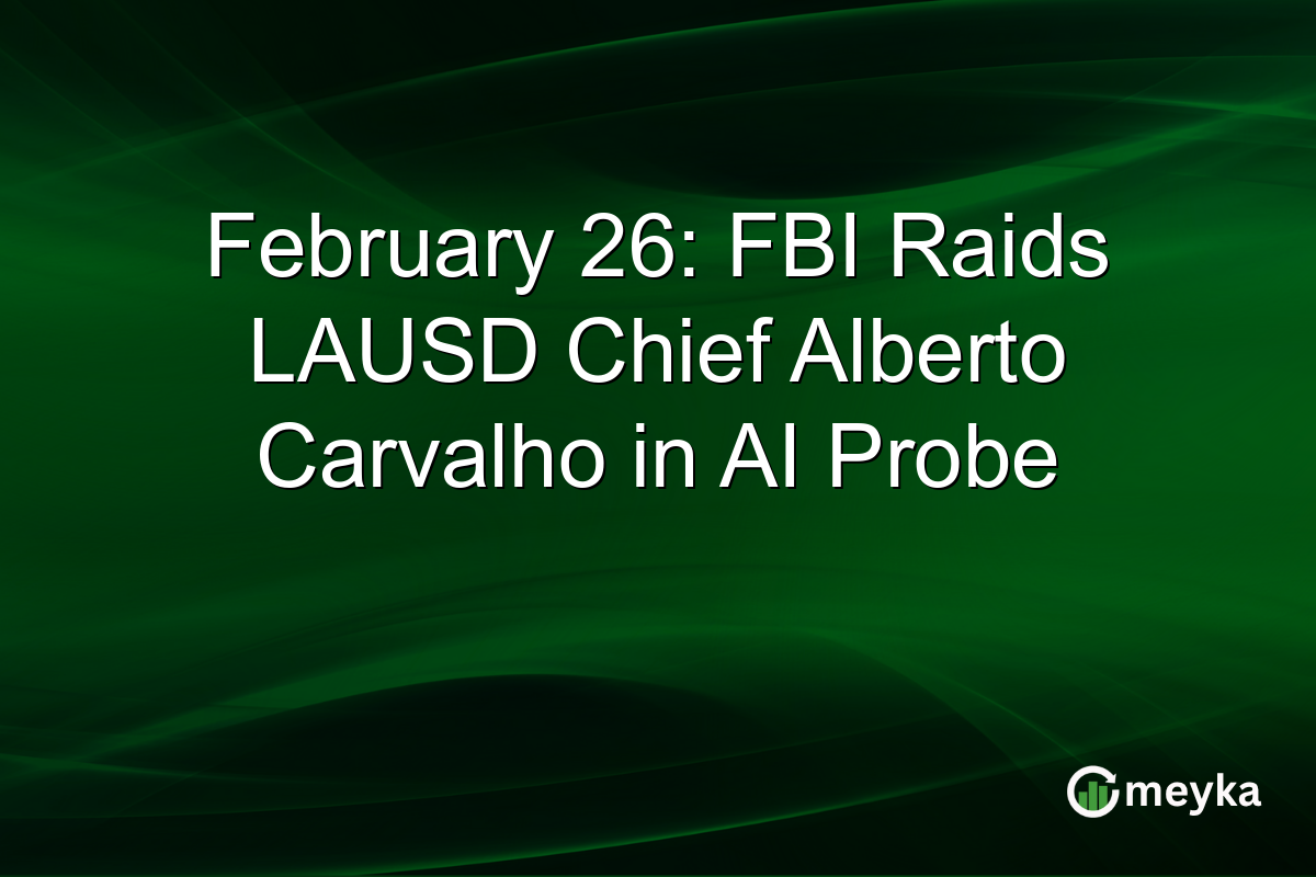February 26: FBI Raids LAUSD Chief Alberto Carvalho in AI Probe