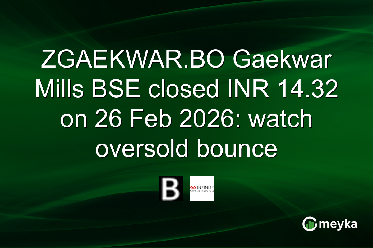 ZGAEKWAR.BO Gaekwar Mills BSE closed INR 14.32 on 26 Feb 2026: watch oversold bounce