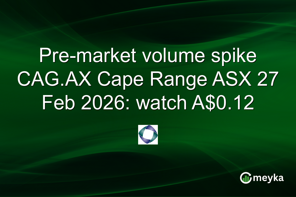 Pre-market volume spike CAG.AX Cape Range ASX 27 Feb 2026: watch A$0.12
