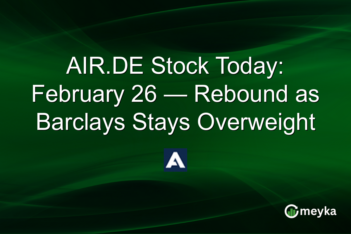AIR.DE Stock Today: February 26 — Rebound as Barclays Stays Overweight