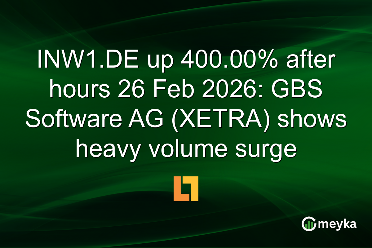 INW1.DE up 400.00% after hours 26 Feb 2026: GBS Software AG (XETRA) shows heavy volume surge